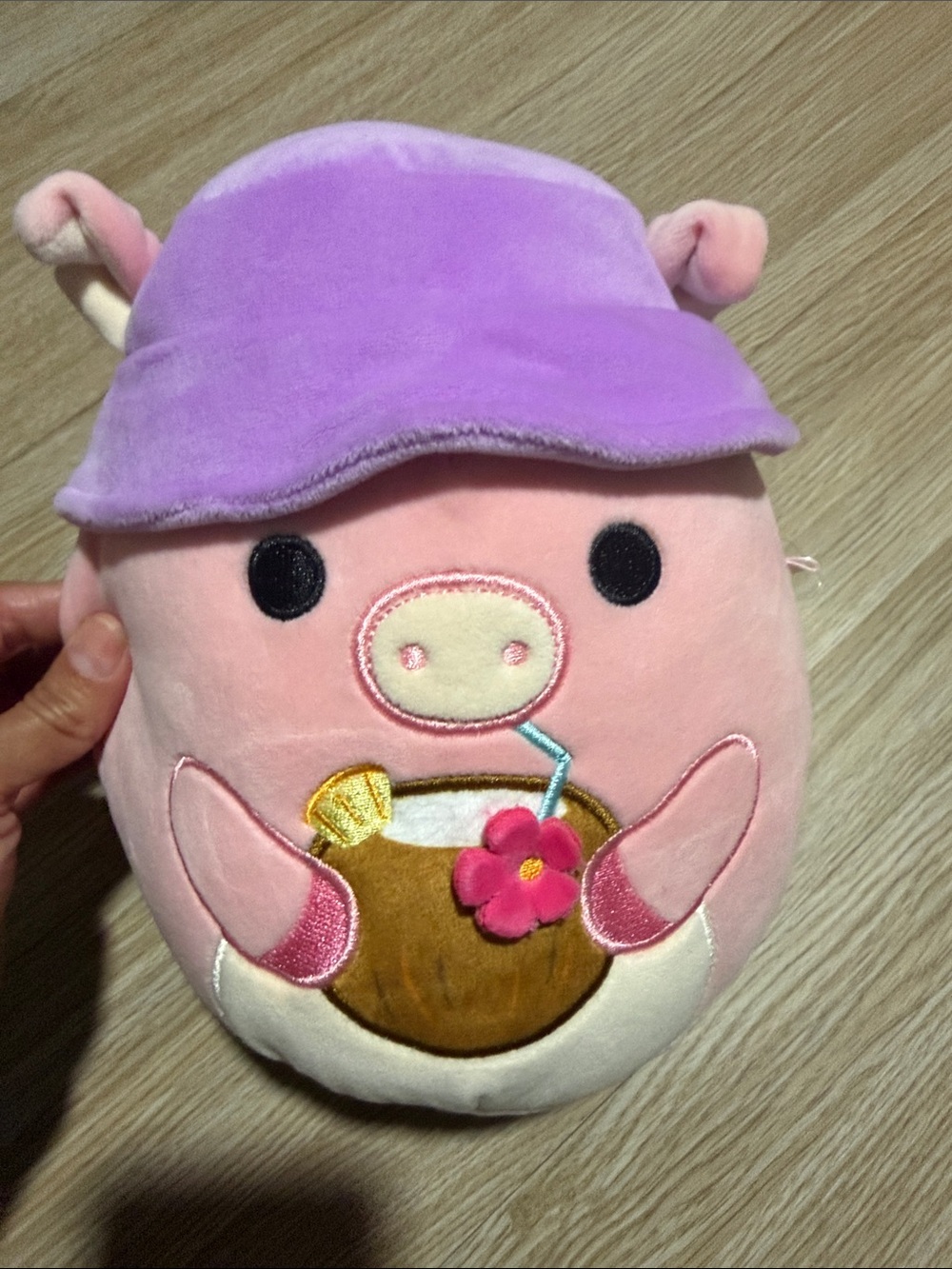 Squishmallow Peter The Pig With Bucket Hat 8in